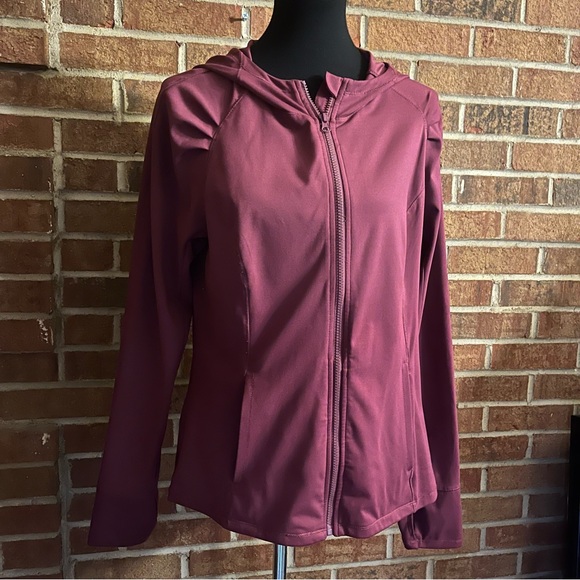 Yogalicious Full-Zip Lightweight Hooded Running Workout Yoga Lux Jacket Size XL - Picture 1 of 16